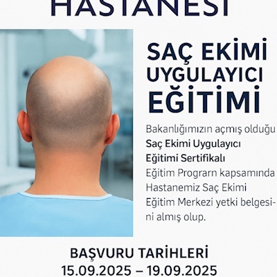 SAÇ EKİMİ UYGULAYICI EĞİTİMİ SERTİFİKASI VERİLECEKTİR.